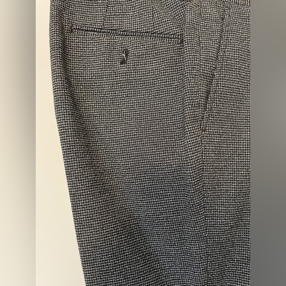 Frank & Oak Men's Black and White Houndstooth Dress Pants